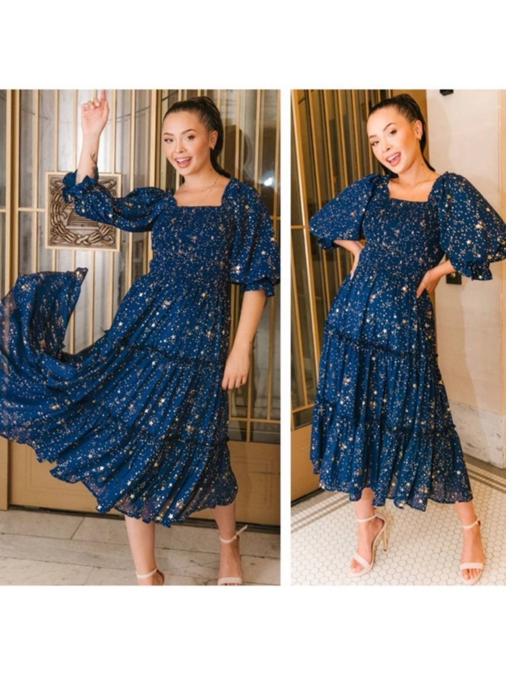 AG26  Ivy City Co Starry Nights Dress